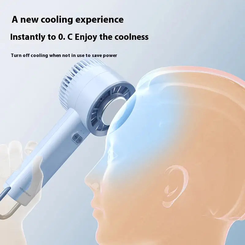 2024 Summer Gadget Handheld Turbo Jet Fan Mini Portable Ice Cold Fan Generation Brushless Motor Wind High Speed Duct Fans Violent Blower - TorontoHobbyStore