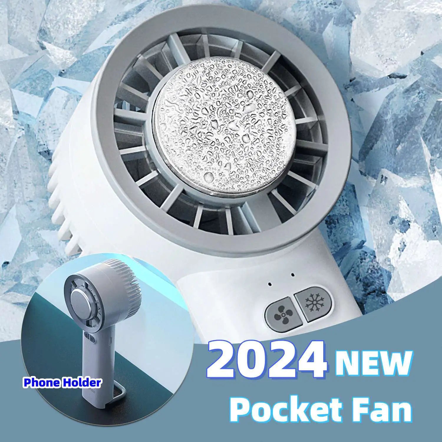 2024 Summer Gadget Handheld Turbo Jet Fan Mini Portable Ice Cold Fan Generation Brushless Motor Wind High Speed Duct Fans Violent Blower - TorontoHobbyStore