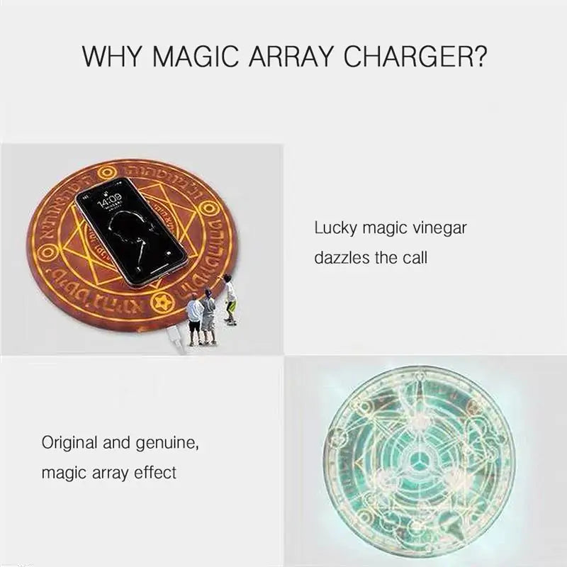 Precise Title: 10W Glowing Magic Array Wireless Charger - TorontoHobbyStore