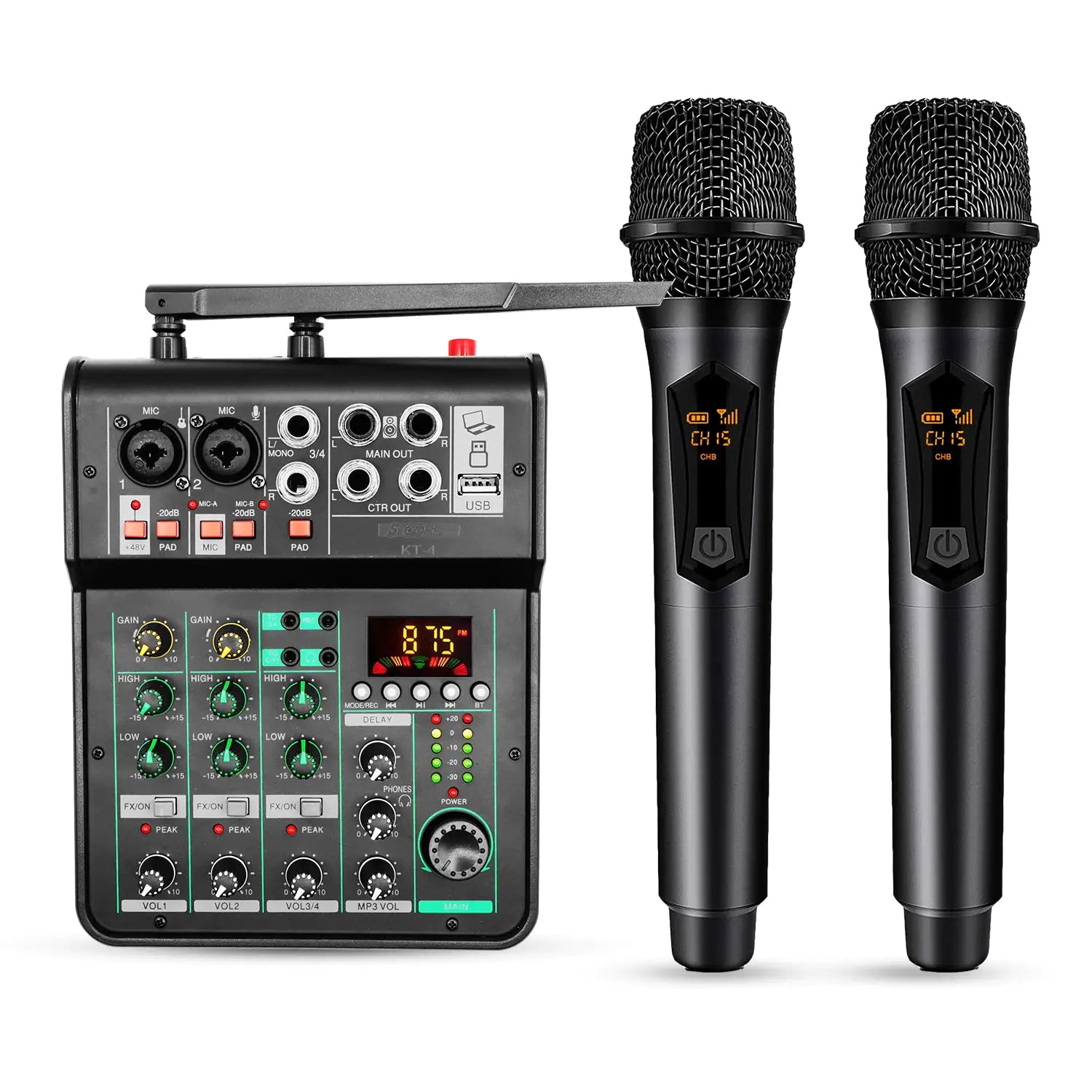 5Core Audio Mixer Sound Board 4 Channel PA DJ Stereo Receiver w Bluetooth USB DJ  PA Karaoke Mixing - TorontoHobbyStore