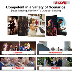 5Core XLR Microphone Dynamic Mic Karaoke Singing Studio Mics Handheld Microfono - TorontoHobbyStore