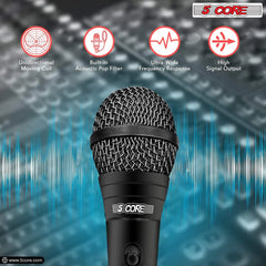 5Core XLR Microphone Dynamic Mic Karaoke Singing Studio Microfono Handheld Mics - TorontoHobbyStore