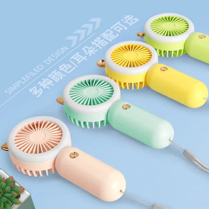 Handheld Pocket Fans USB Charging Lazy Fan Desktop Mini Fan Portable Dormitory Home Gift Student Outdoor Travel Mini Fan - TorontoHobbyStore