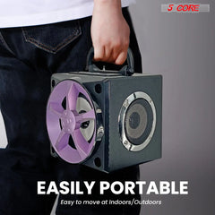 5Core Bookshelf Speaker Powered Studio Monitor Small Wired Active Home Speaker System Hifi House Audio - TorontoHobbyStore
