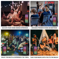 5Core Bluetooth Party Speaker 8 inch PA RGB Partybox Karaoke Machine + 2 Wireless Mic - TorontoHobbyStore