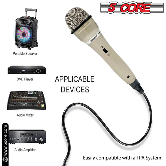 5Core XLR Microphone Dynamic Mic Karaoke Singing Studio Mics Handheld Microfono - TorontoHobbyStore