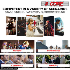 5Core XLR Microphone Dynamic Mic Karaoke Singing Studio Mics Handheld Microfono - TorontoHobbyStore