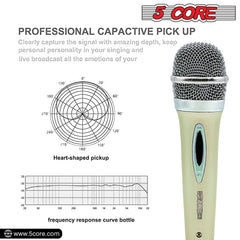 5Core XLR Microphone Dynamic Mic Karaoke Singing Studio Mics Handheld Microfono - TorontoHobbyStore