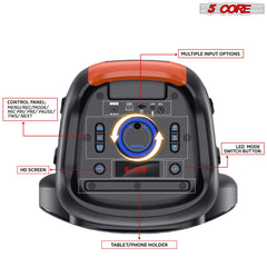 5Core Bluetooth Party Speaker 12 inch PA RGB Partybox Karaoke Machine + 2 Wireless Mic - TorontoHobbyStore