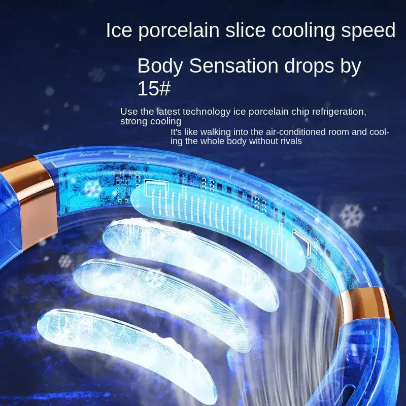Neck Fan with LED Lights and Type-C Fast Charging - TorontoHobbyStore