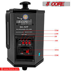 5Core Audio System Combo 30W Amplifier 6.4” Wall Speakers 4 Piece 10W RMS Each Commercial Speaker System for Restaurant Office Cafe Bar - TorontoHobbyStore