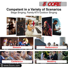 5Core XLR Microphone Dynamic Mic Karaoke Singing Studio Mics Handheld Microfono - TorontoHobbyStore