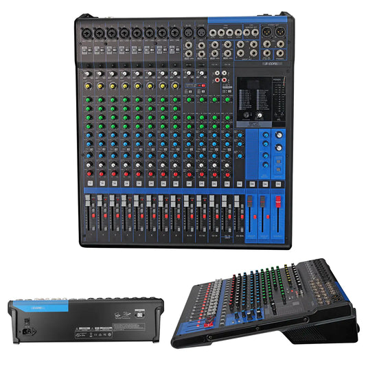 5Core Audio DJ Mixer 16 Channel Sound Board Console w 24 SPX Effect 48V Phantom Powe - TorontoHobbyStore