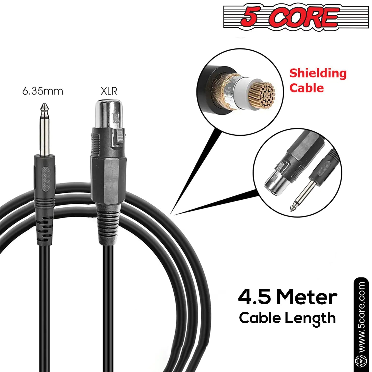 5Core XLR Microphone Dynamic Mic Karaoke Singing Studio Mics Handheld Microfono - TorontoHobbyStore