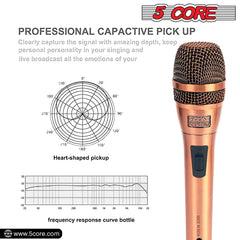 5Core XLR Microphone Dynamic Mic Karaoke Singing Studio Microfono Handheld Mics - TorontoHobbyStore