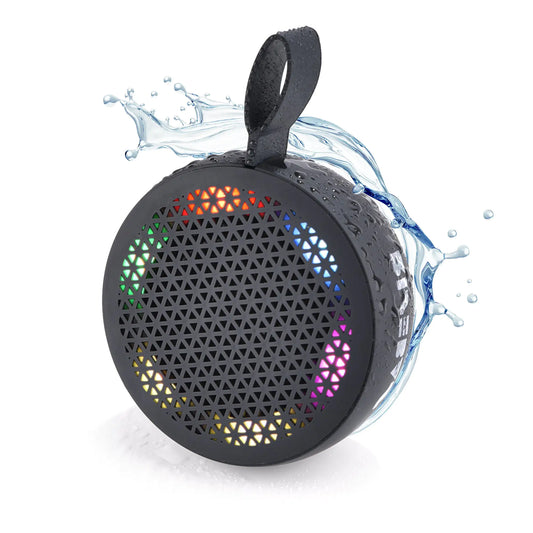 RISEBASS Water Resistant Bluetooth Shower Speaker, Handsfree Portable Speakerphone Control Buttons with LED Light, True Wireless Stereo for Bathroom, Kitchen, Hiking, Kayak, Beach, Gifts - TorontoHobbyStore