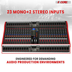5Core Audio Mixer 24 Channel DJ Mixing Board Bluetooth USB Analog Professional Mezclador De Audio - TorontoHobbyStore