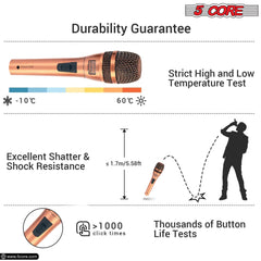 5Core XLR Microphone Dynamic Mic Karaoke Singing Studio Microfono Handheld Mics - TorontoHobbyStore