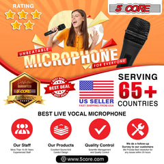 5Core XLR Microphone Dynamic Mic Karaoke Singing Studio Mics Handheld Microfono - TorontoHobbyStore