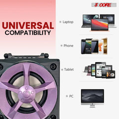 5Core Bookshelf Speaker Powered Studio Monitor Small Wired Active Home Speaker System Hifi House Audio - TorontoHobbyStore
