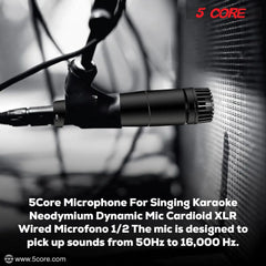 5Core XLR Microphone Dynamic Mic Karaoke Singing Studio Microfono Handheld Mics - TorontoHobbyStore