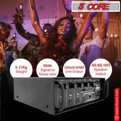 5Core Amplifier Home Audio Stereo Receiver PA Speaker Microphone Surround Sound Amp - TorontoHobbyStore