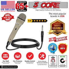 5Core XLR Microphone Dynamic Mic Karaoke Singing Studio Mics Handheld Microfono - TorontoHobbyStore