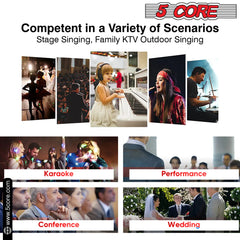 5Core XLR Microphone Dynamic Mic Karaoke Singing Studio Mics Handheld Microfono - TorontoHobbyStore
