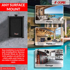 5Core Outdoor Speakers Stereo In Wall 100W Peak Passive Patio Home Wired Waterproof Audio System - TorontoHobbyStore