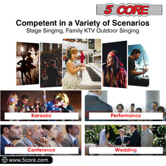 5Core XLR Microphone Dynamic Mic Karaoke Singing Studio Mics Handheld Microfono - TorontoHobbyStore