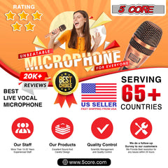 5Core XLR Microphone Dynamic Mic Karaoke Singing Studio Microfono Handheld Mics - TorontoHobbyStore