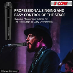 5Core XLR Microphone Dynamic Mic Karaoke Singing Studio Microfono Handheld Mics - TorontoHobbyStore