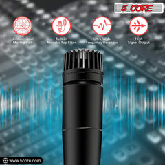 5Core XLR Microphone Dynamic Mic Karaoke Singing Studio Microfono Handheld Mics - TorontoHobbyStore