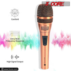 5Core XLR Microphone Dynamic Mic Karaoke Singing Studio Microfono Handheld Mics - TorontoHobbyStore