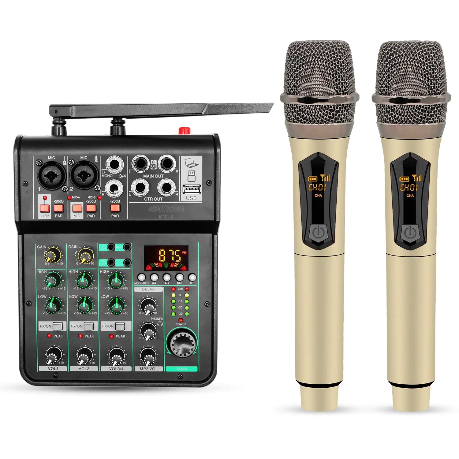 5Core Audio Mixer Sound Board 4 Channel PA DJ Stereo Receiver w Bluetooth USB DJ  PA Karaoke Mixing - TorontoHobbyStore