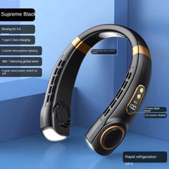 Neck Fan with LED Lights and Type-C Fast Charging - TorontoHobbyStore