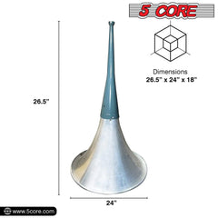 5Core PA Speaker Trumpet Reflex Horn Throat 24" Aluminum Body Support Most Compression Driver - TorontoHobbyStore
