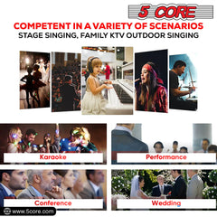 5Core XLR Microphone Dynamic Mic Karaoke Singing Studio Mics Handheld Microfono - TorontoHobbyStore