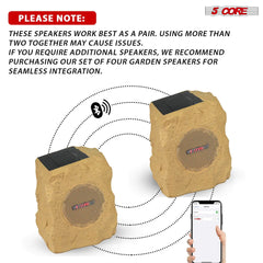 5Core Outdoor Wireless Speakers Bluetooth Rock Waterproof Linkable TWS Garden Speaker - TorontoHobbyStore