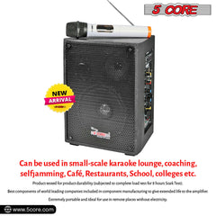 5Core PA Speaker 40W Portable PA System w Wireless Mic Small Rechargeable Public Speaking Machine - TorontoHobbyStore