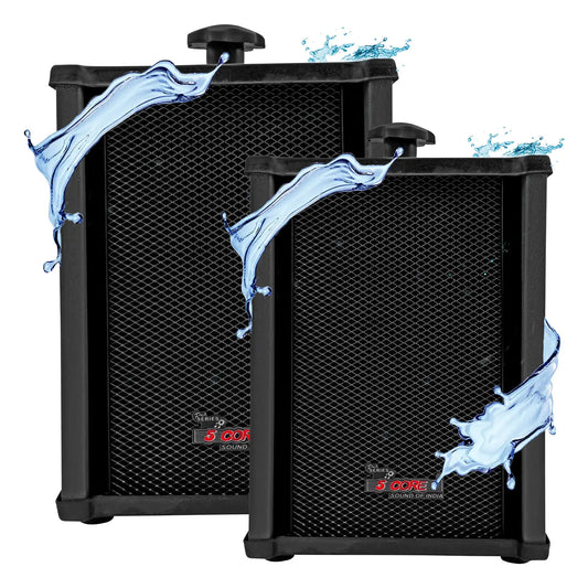 5Core Outdoor Speakers Stereo In Wall 100W Peak Passive Patio Home Wired Waterproof Audio System - TorontoHobbyStore