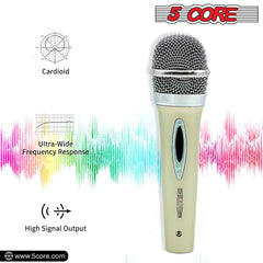 5Core XLR Microphone Dynamic Mic Karaoke Singing Studio Mics Handheld Microfono - TorontoHobbyStore