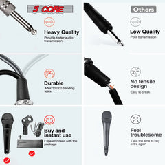 5Core XLR Microphone Dynamic Mic Karaoke Singing Studio Microfono Handheld Mics - TorontoHobbyStore