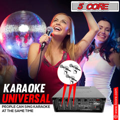 5Core Audio System Combo 30W Amplifier 6.4” Wall Speakers 4 Piece 10W RMS Each Commercial Speaker System for Restaurant Office Cafe Bar - TorontoHobbyStore