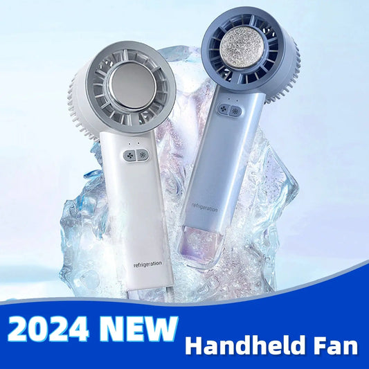 2024 Summer Gadget Handheld Turbo Jet Fan Mini Portable Ice Cold Fan Generation Brushless Motor Wind High Speed Duct Fans Violent Blower - TorontoHobbyStore