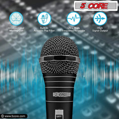 5Core XLR Microphone Dynamic Mic Karaoke Singing Studio Mics Handheld Microfono - TorontoHobbyStore
