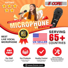 5Core XLR Microphone Dynamic Mic Karaoke Singing Studio Mics Handheld Microfono - TorontoHobbyStore