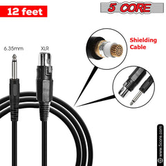5Core XLR Microphone Dynamic Mic Karaoke Singing Studio Mics Handheld Microfono - TorontoHobbyStore