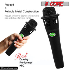 5Core XLR Microphone Dynamic Mic Karaoke Singing Studio Mics Handheld Microfono - TorontoHobbyStore