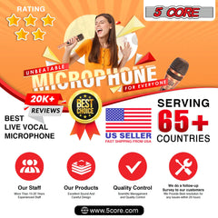 5Core XLR Microphone Dynamic Mic Karaoke Singing Studio Microfono Handheld Mics - TorontoHobbyStore